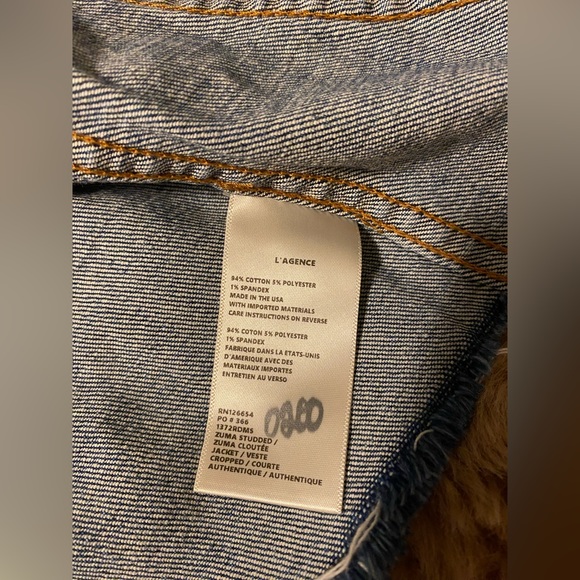 L'agence Zuma Cropped Jacket With Studded Star in Authentique Size Small - Picture 8 of 10